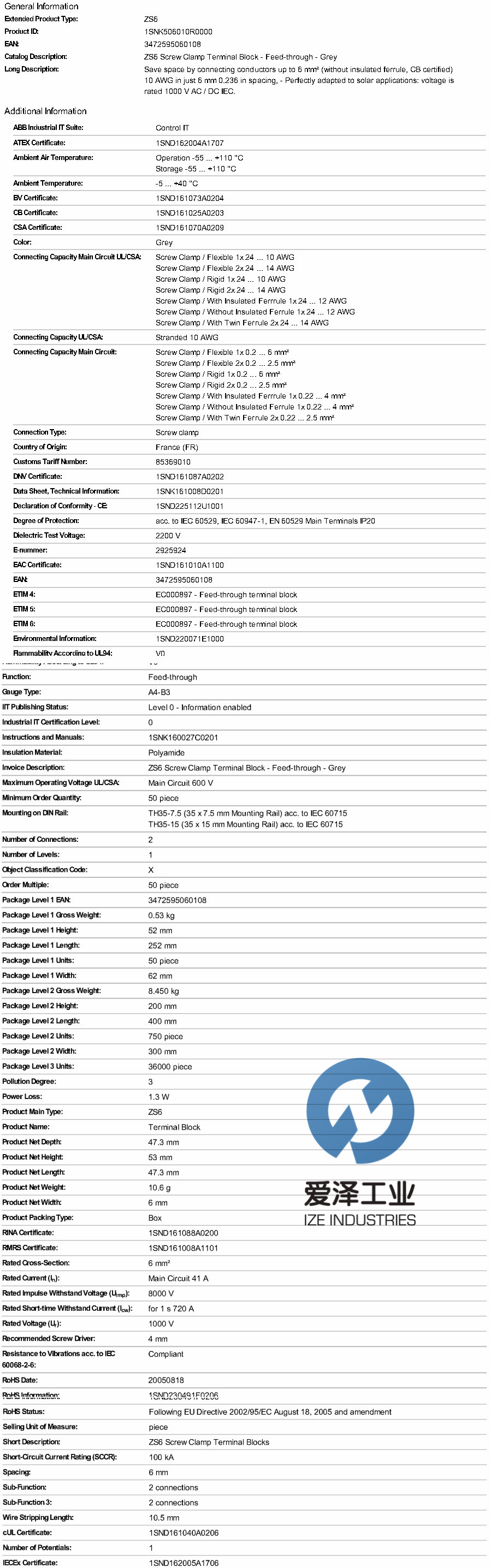 ENTRELEC-导轨安装接线端子ZS6 1SNK506010R0000 古怪猴子试玩官网入口工业 izeindustries.jpg