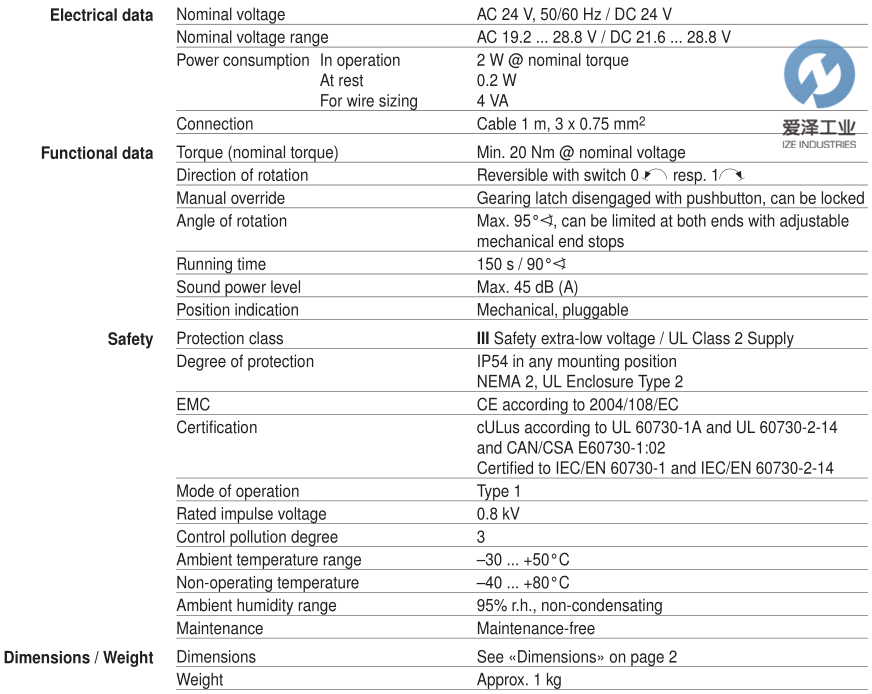BELIMO风阀执行器SM24A 古怪猴子试玩官网入口工业izeindustries (1).png